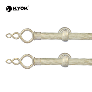 ปลายม่าน KYOK รุ่นโมเดิร์น สีขาวดำ รูปทรงกระบอก ทำจากพลาสติก ทนทาน ใช้ตกแต่งบ้าน - Product Image 5