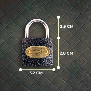 กุญแจเหล็กเสริมความแข็งแรงแบบตะขอเกี่ยวยาว พร้อมกระบอกทองเหลือง ขนาด 32 มม. แบบใช้กุญแจ - Product Image 3