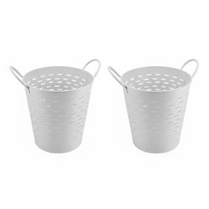 Ensemble de seaux en fer au design fabuleux, revêtement en poudre gris, jardinières décoratives, décoration de ferme, jardinière pour accessoires d'intérieur et d'extérieur - Product Image 3