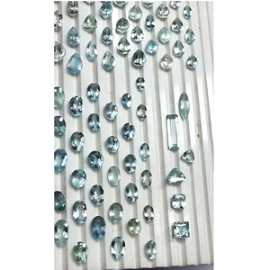 101 pcs Naturel Aigue-Marine 8mm à 20mm Ovale Poire Rectangle Facette 241 cts Lot Bleu Iroc Ventes Qualité Gemstone Cut US $193 pour Tous - Product Image 2