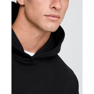 Personalizado Negro 450 500 Gsm Fleece Invierno 100% Algodón Lavado ácido Sudadera con capucha Patchwork de gran tamaño en blanco Regular Boxy Hombres Sun Faded Hoodie - Product Image 5