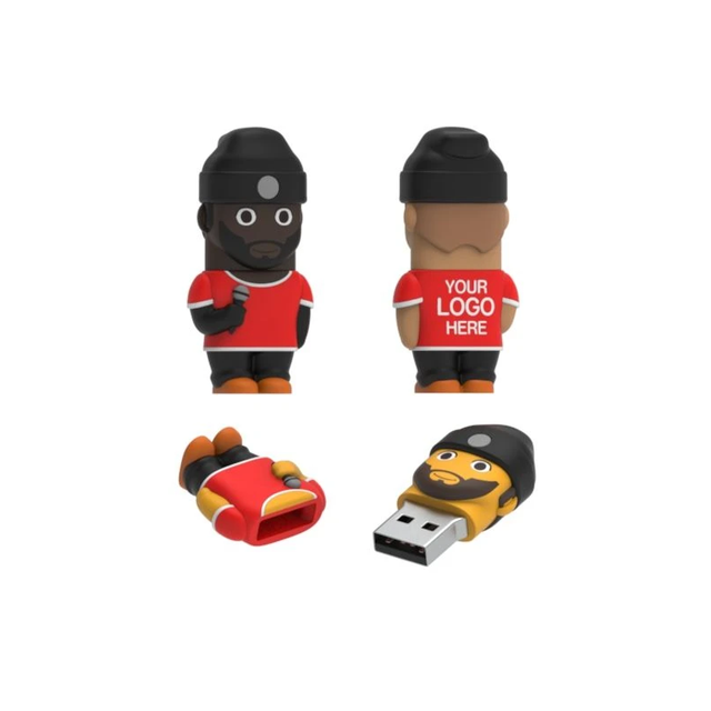 Hip Hop Artist USB Flash Drive with Music-Themed Character Design, Portable Storage & Fast Data Transfer for Daily Use
