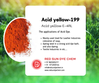 Jaune Acide 199 E-4RL (Jaune Acide) Orange Clair en Poudre Qualité Industrielle Pureté 99,99% RED SUN DYE CHEM Fournisseur Inde
