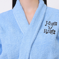 Albornoces de baño de algodón de rizo unisex de calidad de lujo para hotel, con logotipo personalizado o bordado, albornoz para mujer.