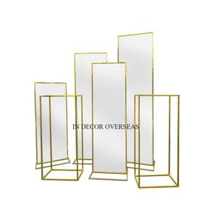 Set Of 2 White And Gold Color Powder Coated Superior Quality Metal Made Unique Fancy Designer Harlow Stand <b>Wedding</b> <b>Decor</b> <b>Supply</b> - Product Image 5