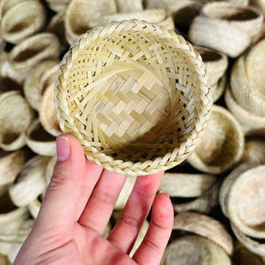 Panier en bambou naturel origine du Vietnam organisateur tissé à la main panier décoratif pour la maison cuisine stockage exportation approvisionnement en vrac - Product Image 1