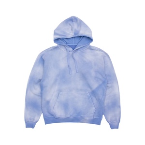 Sudadera con capucha oversize personalizada con efecto tie-dye, lavado vintage, azul claro, tipo jersey, de tejido grueso, lisa, para fabricantes de ropa urbana - Product Image 1