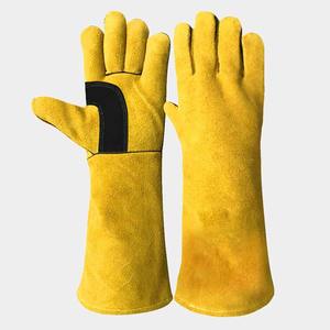 Guantes de Soldadura de Cuero Vacuno, Resistentes al Fuego, Protección de Manos de Alta Resistencia, Guantes de Construcción de Alta Calidad para Bomberos - Product Image 4