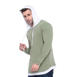 เสื้อฮู้ดดี้พรีเมียมสำหรับผู้ชาย สีพื้นทันสมัย พิมพ์ลายแฟชั่น ขายส่ง เสื้อสเวตเตอร์ถักกันหด พร้อมปักโลโก้ตามสั่ง สำหรับฤดูหนาว - Product Image 3