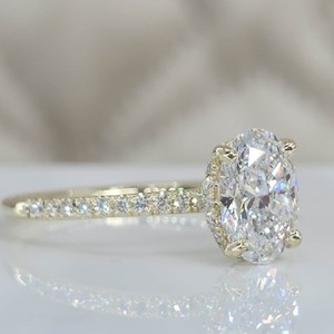 IGI Certified 18K Gold Lab Grown Diamond Engagement Wedding <b>Ring</b> Oval Cut Fine <b>Rings</b> for Men for Gift - Product Image 4