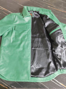 Woman Trending Custom Shirts Streetwear Winter Fashion Women's Real Leather Shirts Wholesale Premium Genuine Leather Shirt - Product Image 5