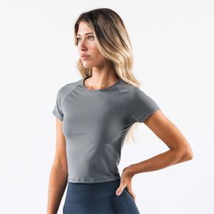 High Quality 180g Women's Cropped <b>T</b>-<b>Shirt</b> Custom Logo Summer Sports Crop Top Wholesale Plain Clothing for Winter - Product Image 3