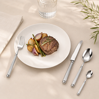 Ensemble de couverts en acier inoxydable 304, 8 pièces, passe au lave-vaisselle, écologique, qualité alimentaire, pour mariage, maison, cuisine, restaurant