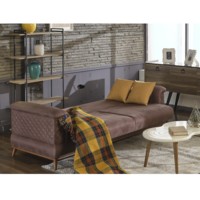 Gloria Holz-Sofagarnitur Luxuriöses Chesterfield Europäischer Stil Modulares Dreisitzer-Sofa für Wohnzimmer Küche Werkstatt Apartment Hotel