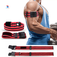 Bandes de restriction du flux sanguin (BFR) réglables pour haltères, en latex haute élasticité, pour la musculation des bras