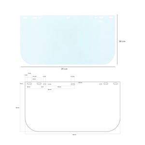 Schermo di Ricambio 390x200 mm Maschera Protettiva con Imbracatura - Product Image 2
