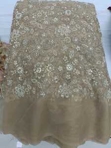 Tela de bordado Net Embroidery CutDana, ancho de 44 pulgadas, para usar en vestidos, saris, lehengas, etc. - Product Image 5