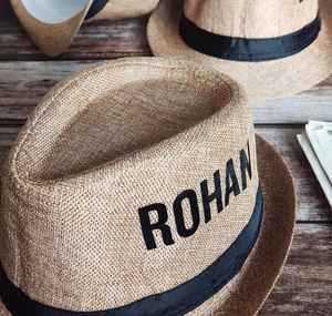 Sombrero de Paja Personalizado con Nombre, Bordado a Mano, Ala Ancha, para Playa, Pesca, Ciclismo, Casual, para Mujer, Viajes de Verano, Adulto - Product Image 5