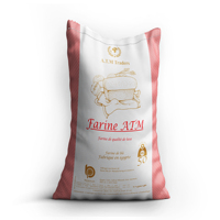 Farine de blé de qualité supérieure, polyvalente et saine, 50 kg, T55, riche en protéines, sans additifs, marque Mara Farine, certifiée Halal, mouture