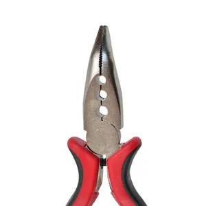 Pince à extensions capillaires TEEJAY à embout incurvé 3 trous en acier inoxydable pour pose/retirage de micro-anneaux, perles et pointes de plumes, logo personnalisé OEM - Product Image 3