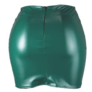 กระโปรงแฟชั่นผู้หญิงสุดฮิต กระโปรงหนัง PU เซ็กซี่ แต่งผ้าแบบ Patchwork กระโปรงสั้นสำหรับสาวๆ สไตล์คลับแวร์ - Product Image 5