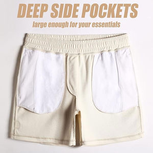 Shorts unisexes en coton éponge pour le sport d'été, shorts de course pour hommes, shorts de sport pour hommes, taille plus - Product Image 5