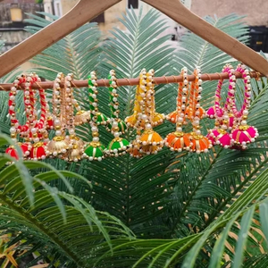 Luxe Kundan Bracelets Fil De Soie Faveur De Mariage Mehendi Haldi Cadeaux Mayoon Kalire Punjabi Mariage Saint Valentin Cadeaux Bracelet - Product Image 1