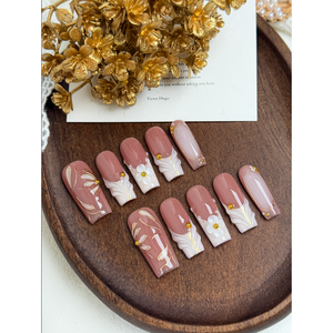 Uñas Postizas Elegantes Rosewood, Decoración de Uñas Elegante - Product Image 4