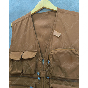 Venta al por mayor al aire libre de secado rápido suelto Color sólido Multi bolsillo función chaleco táctico trabajo carga fotógrafo malla utilidad chaleco - Product Image 2