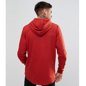 Sweat à capuche long en coton 100 % pour homme, ourlet incurvé, idéal pour la gym, personnalisable avec logo OEM, collection hiver, vente en gros - Product Image 2