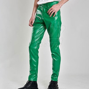 Bas prix Pantalons en cuir pour hommes Vêtements de mode Pantalons en cuir pour hommes Pantalons en cuir respirants pour hommes en vente en ligne - Product Image 3