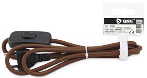 1,5 m. Connettore tessile con interruttore di ingresso marrone (GSC 1102960) - Product Image 1