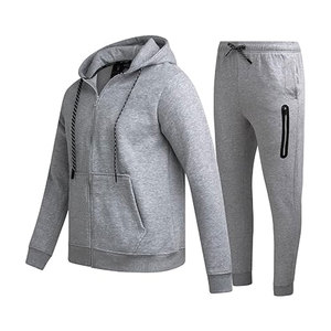 Conjunto Deportivo Moderno para Hombre de 2 Piezas con Sudadera con Capucha y Cremallera y Pantalones Deportivos Suaves para Correr, Trotar, Entrenar y Hacer Ejercicio - Product Image 1
