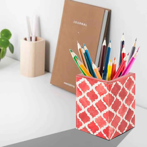 Bone Inlay Office <b>Pen</b> Organizer Unique Handcrafted Holder for Study Table & Workspace - Product Image 4