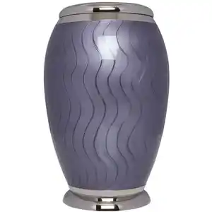 Urne de crémation violette Style adulte américain Standard fournitures funéraires en métal solide mémorial souvenir cendres urnes funéraires fabricant