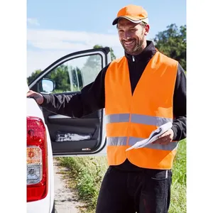 Gilet di Sicurezza ad Alta Visibilità con Adesivi Riflettenti Promozionali e Luci per un Merchandising Efficace - Product Image 1