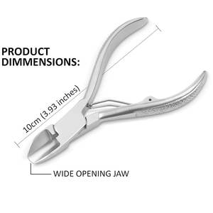 กรรไกรตัดหนังกำพร้าสแตนเลส11ซม. พิมพ์ลายลวดเดี่ยวคีมตัดหนังกำพร้าที่ตัดมุมกล่องมืออาชีพ - Product Image 3