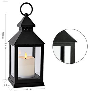 Lanterne suspendue en métal noir Design moderne lanterne décorative accessoires d'éclairage pour la décoration de la maison bougeoirs - Product Image 4