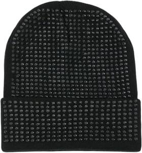 Gorro de invierno de alta calidad para hombre, gorro de punto con diamantes de imitación y logotipo personalizado - Product Image 3
