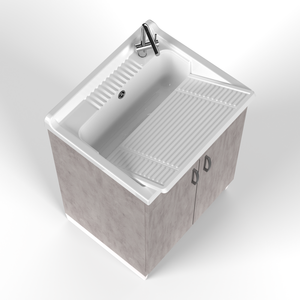 Meuble de salle de bain en bois Mongardi Luxurious 60L, cuve en résine, perforable pour installation de robinet, résistant aux acides, pour usage intérieur, bain - Product Image 2