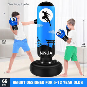 Sac de frappe gonflable en PVC de 1,6 m pour la boxe et le MMA, tour anti-stress pour enfants et adolescents, support de vitesse avec remplissage d'eau - Product Image 3
