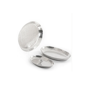 Plato de Servir de Aluminio Color Dorado, Diseño Moderno, de la Mejor Calidad, para Servir Postres en Bodas y en el Hogar - Product Image 2