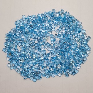 Gemas Mehrajudin, Topacio Azul Natural de Corte Princesa de 3MM, Gema Suelta para Joyería, Certificación de Terceros, 0.10-0.70 Quilates - Product Image 1
