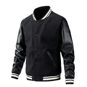 Vestes universitaires pour hommes de haute qualité, vente en gros de vestes universitaires vierges, logo personnalisé, veste universitaire unie pour hommes - Product Image 3