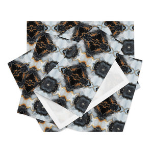 Ensemble de sets de table IKE-Conic de luxe, faits à la main, rayés et floraux, en tissu polyester antidérapant et lavable avec logo personnalisé - Product Image 3