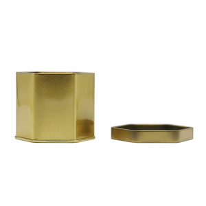 Compassion Collection Gold Matt Plated Stainless Steel Hexagon <b>Shaped</b> Votive <b>Candle</b> Holder Stylish Home Christmas Decoration - Product Image 6