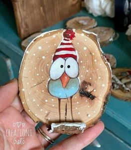 Colgante de pared de Navidad de madera moderno redondo respetuoso con el medio ambiente logotipo personalizado y tamaño de fábrica al por mayor regalo de decoración del hogar - Product Image 1