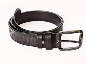 Ceinture d'affaires de luxe en cuir de vachette véritable pour hommes avec boucle automatique en acier Logo personnalisé directement de l'usine-Vendu - Product Image 5