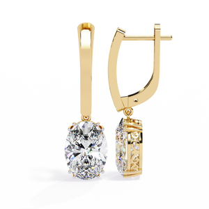 Pendientes Brillantes de Oro de 18K con Diamante Cultivado en Laboratorio, Pendientes de Diamantes Premium - Product Image 5