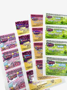 Pegatina autoadhesiva holográfica, barniz de punto - Product Image 2